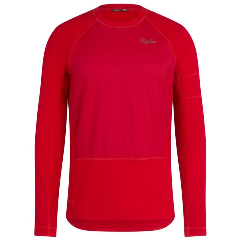 Rapha Mens Explore Zip Neck Pullover (Burgundy) | Sportpursuit.com