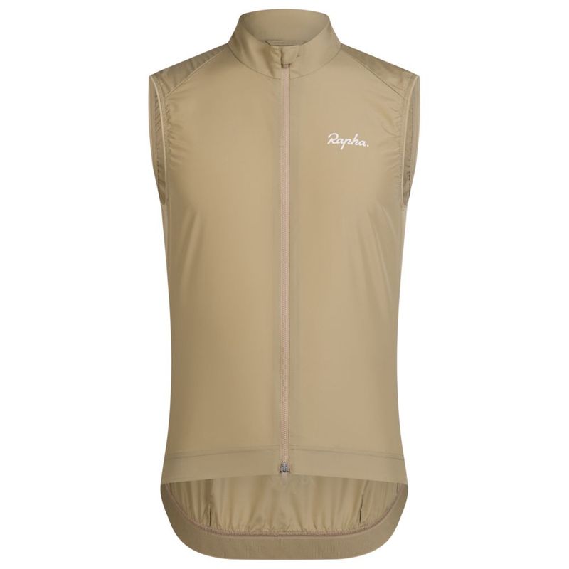 Rapha Mens Brevet Gilet (Tan/White) | Sportpursuit.com