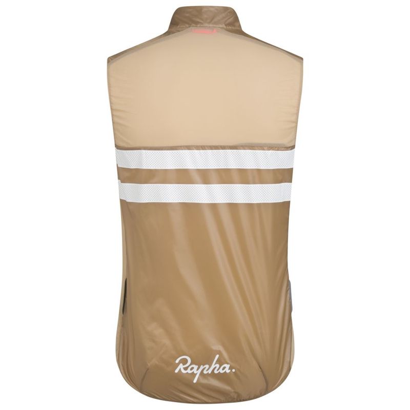 Rapha Mens Brevet Gilet (Tan/White) | Sportpursuit.com