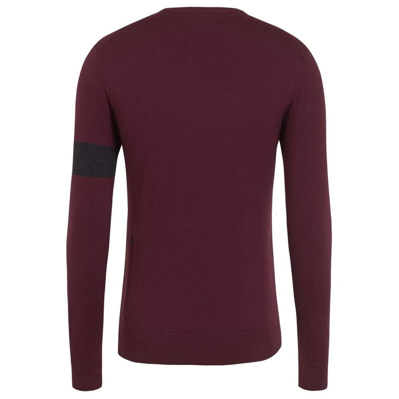 Rapha Mens Merino Crew Neck Knit Jumper (Rich Burgundy) | Sportpursuit