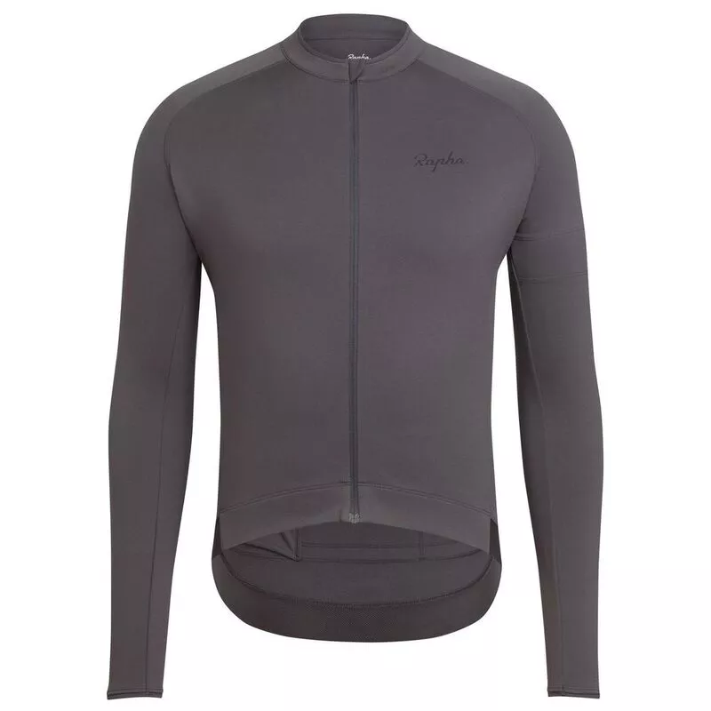 Rapha Mens Core Long Sleeve Jersey (Dark Grey) | Sportpursuit.com