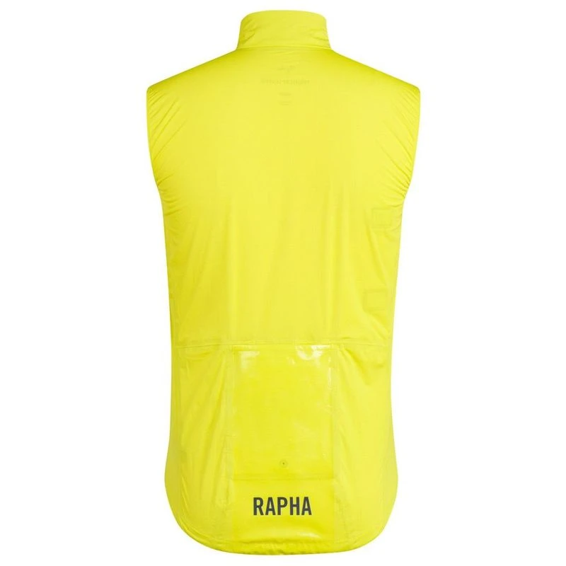 Rapha Mens Pro Team Lightweight Rain Gilet (Yellow White) | Sportpursu