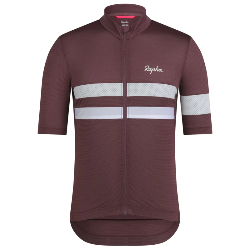 Rapha Mens Brevet Lightweight Cycling Jersey (Huckleberry/White) | Spo