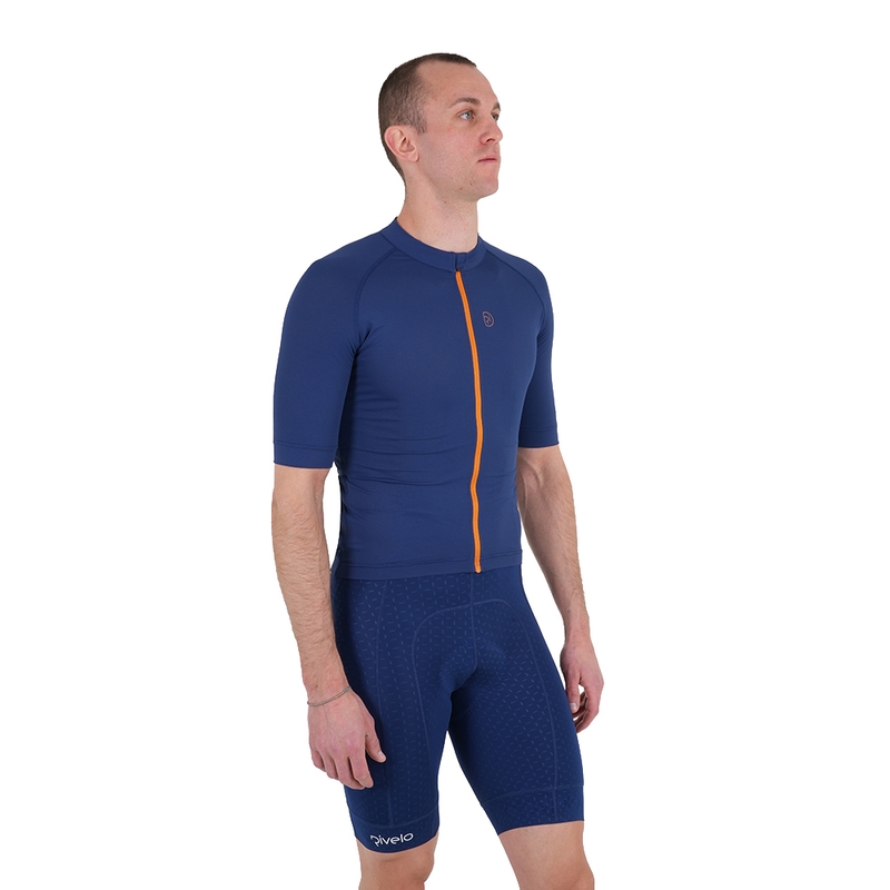 X-Bionic Mens Effektor 4D Cycling Zip Jersey (Blue Blossom/Arctic Whit