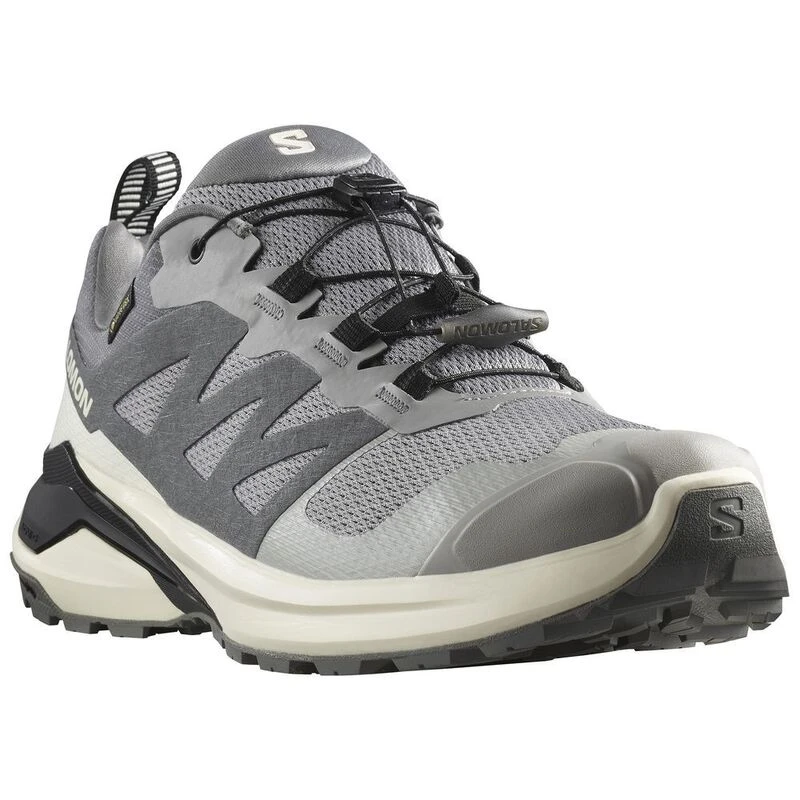 Salomon Mens X-Adventure GTX Trail Running Shoes (Gray Flannel/Vanila