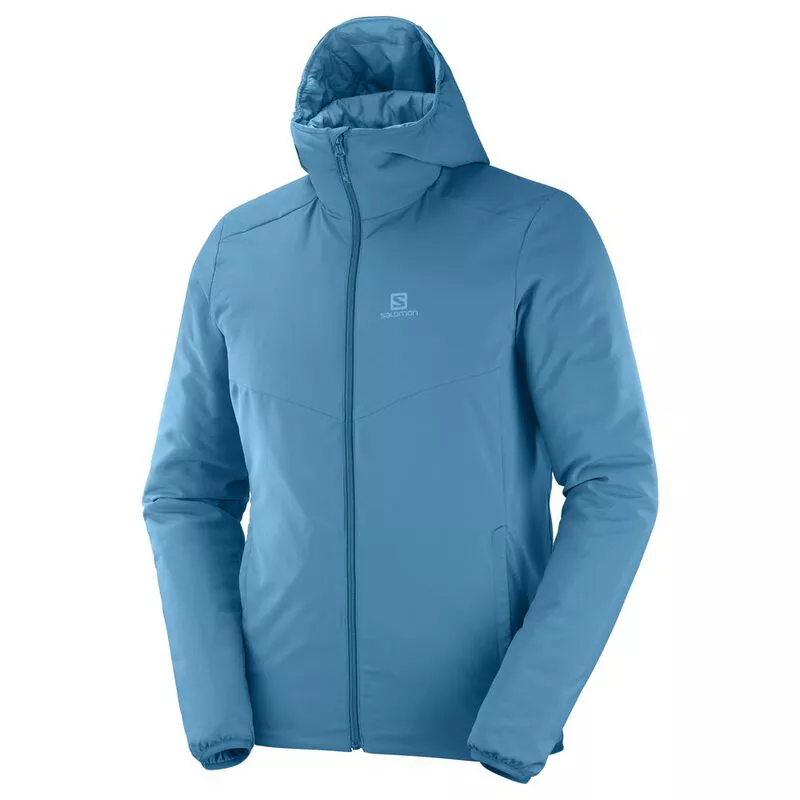 Salomon Mens Drifter Midlayer Reversible Hooded Jacket (Fjord Blue/Lyo