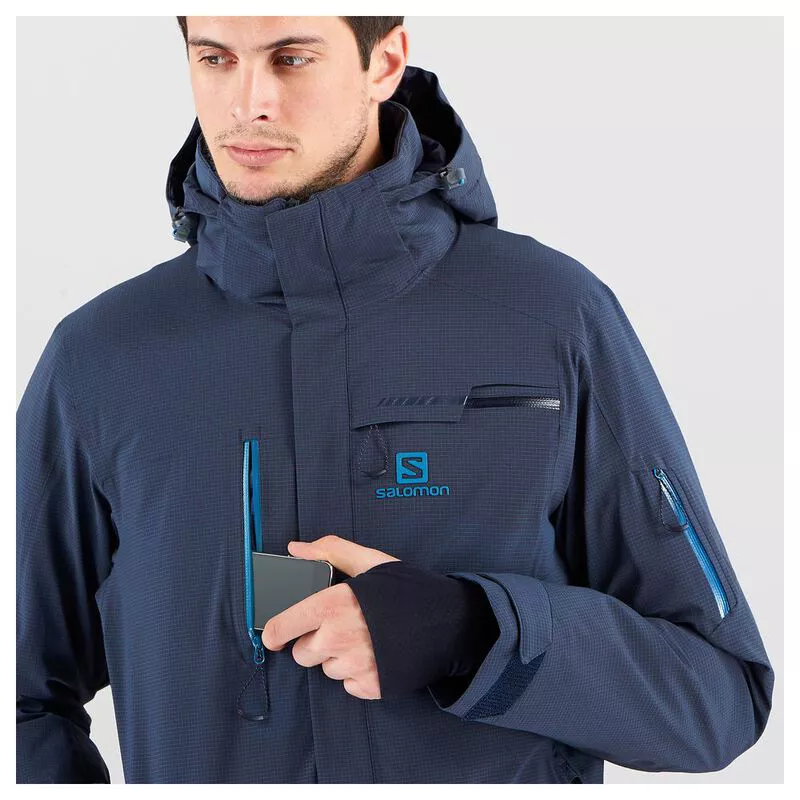 Salomon Mens Brilliant Shell Jacket (Night Sky/Lyons Blue) | Sportpurs