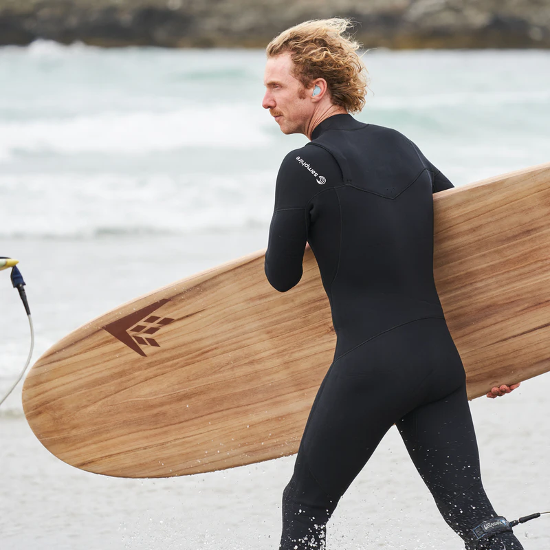 Samphire Mens Premium 4/3 Chest Zip Surf Wetsuit (Black) | Sportpursui