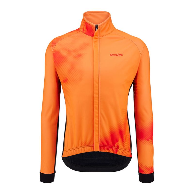 Santini Mens Vega Winter Zerowind 2021 Jacket (Orange) | Sportpursuit