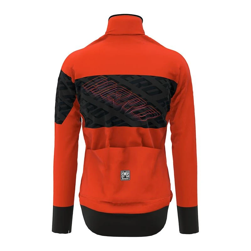 Santini Mens Hero Mist Winter Jacket (Orange) | Sportpursuit.com