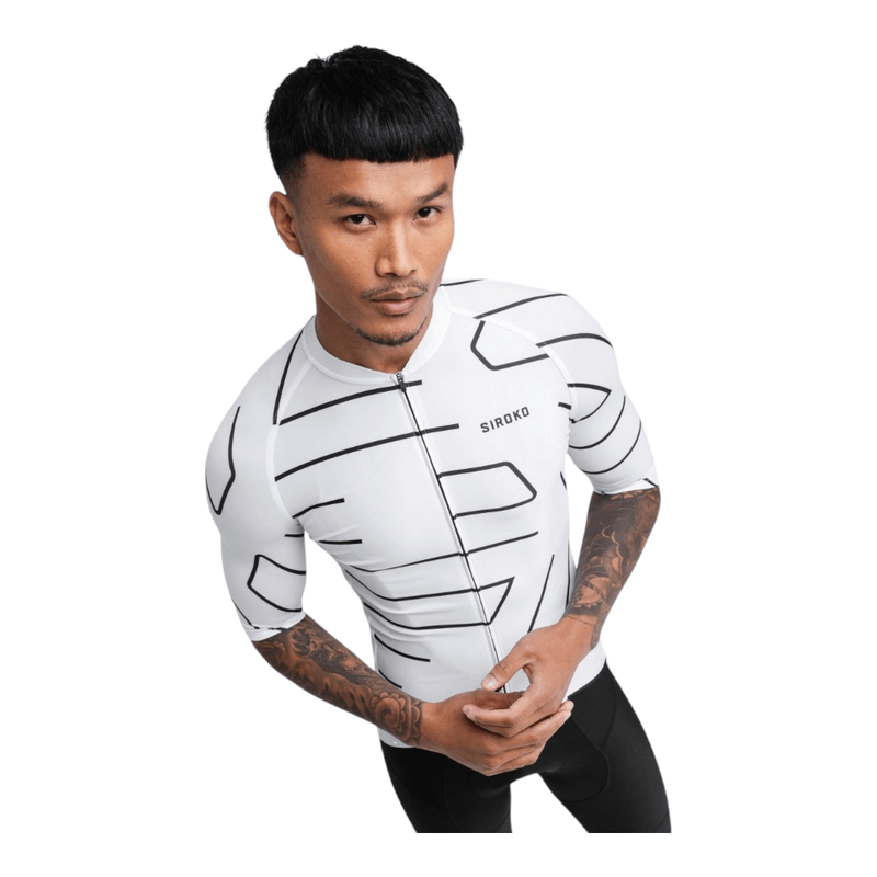 Assos Mens Grand Prix EVO8 Jersey (Red/White) | Sportpursuit.com