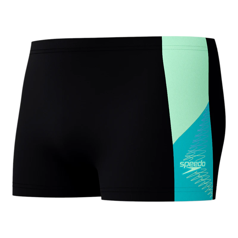 Men Diving String Speedo Mens Dive Swim Trunks (Black/Turquoise Gem) | Sportpursuit.com