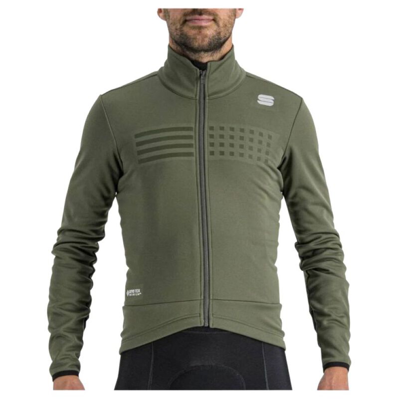 Rapha Mens Core Winter Jacket (Dark Khaki/White) | Sportpursuit.com
