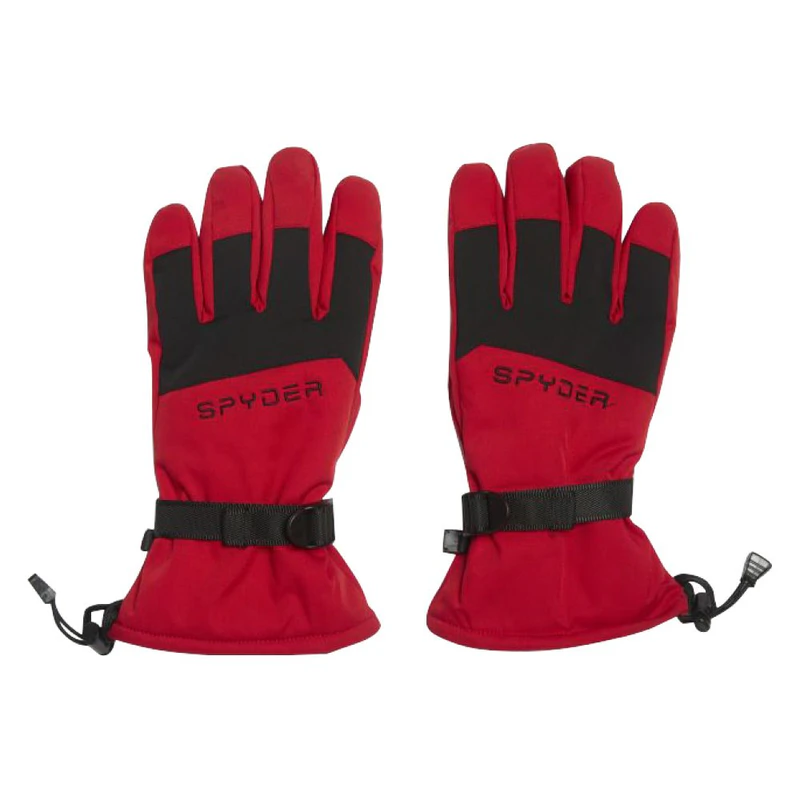 Spyder Mens Snow Gloves (Red) | Sportpursuit.com