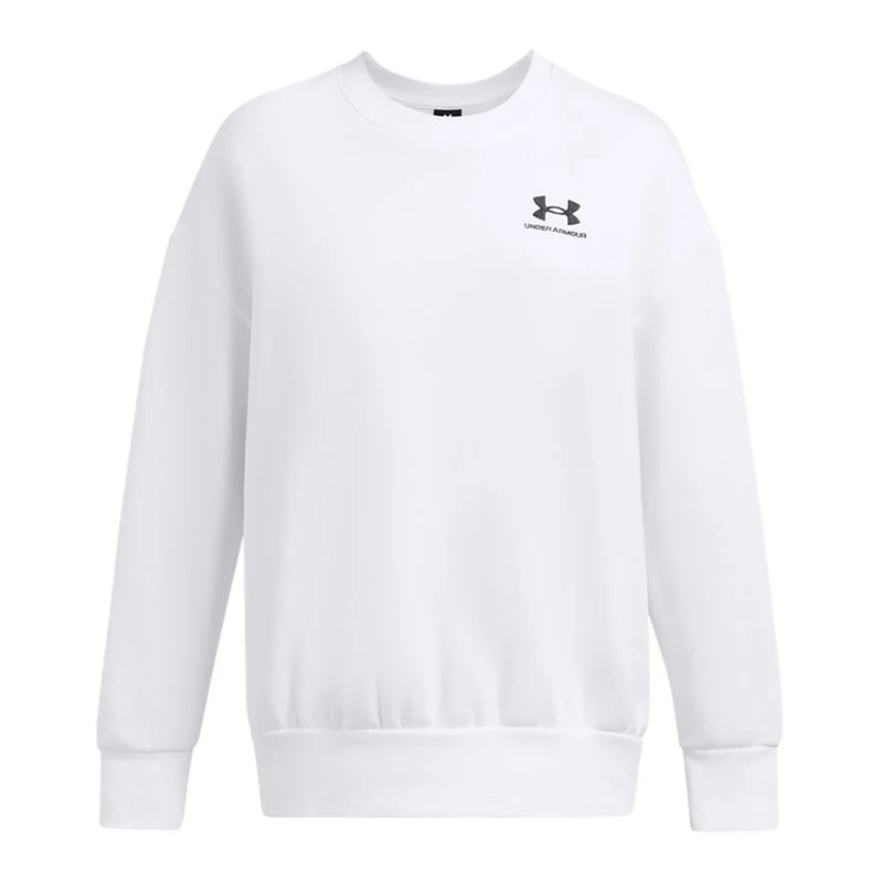 Under Armour Womens Icon OS Crew Pullover (White) | Sportpursuit.com