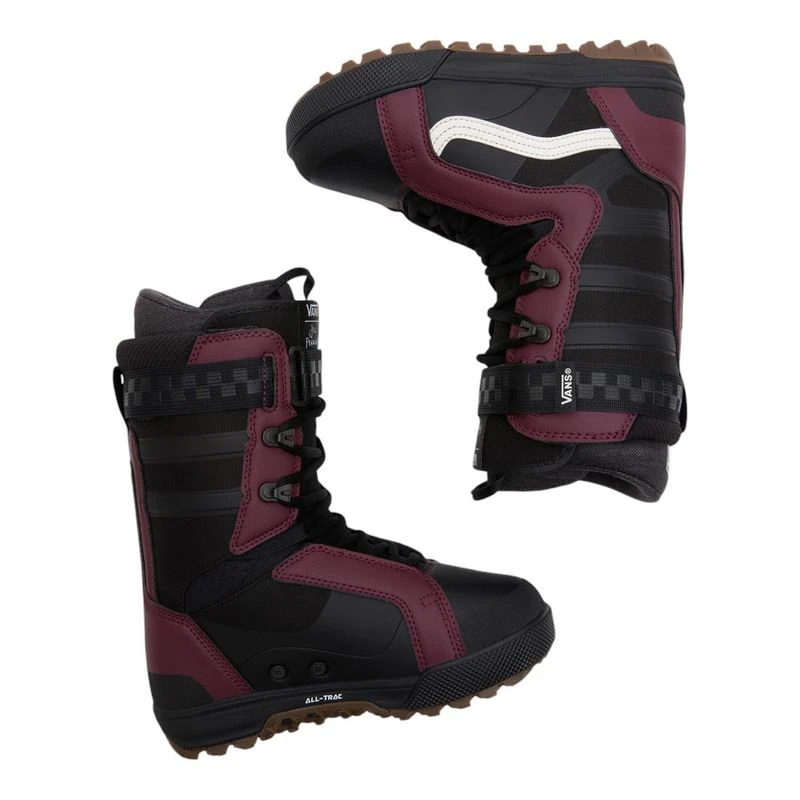 Vans Womens HI-Standard Pro Snowboard Boots (Black/Burgundy) | Sportpu