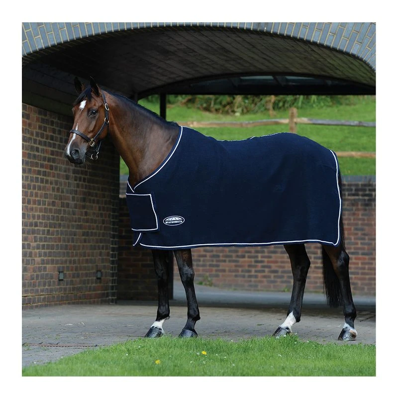 Weatherbeeta Wool Show Chest Panel Standard Neck Rug (Navy/White) | Sp