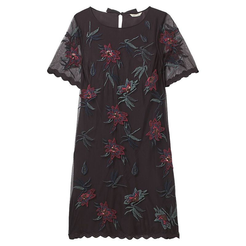 sachin and babi light blue dress Ex White Stuff Women's Cotton Embroidered Dress In Brown