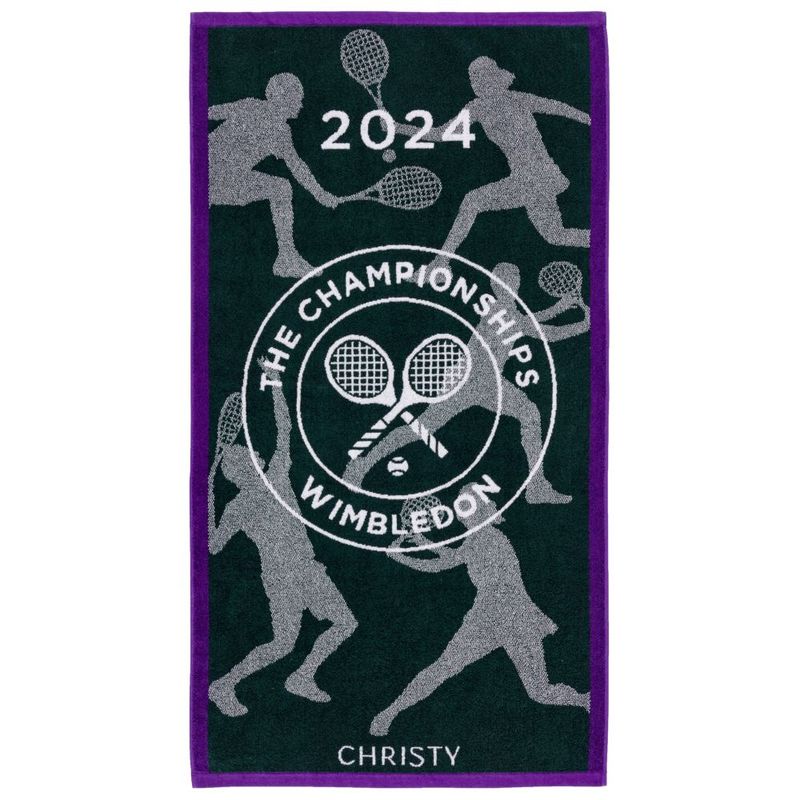Wimbledon Championship Towel (Green and Purple) | Sportpursuit.com