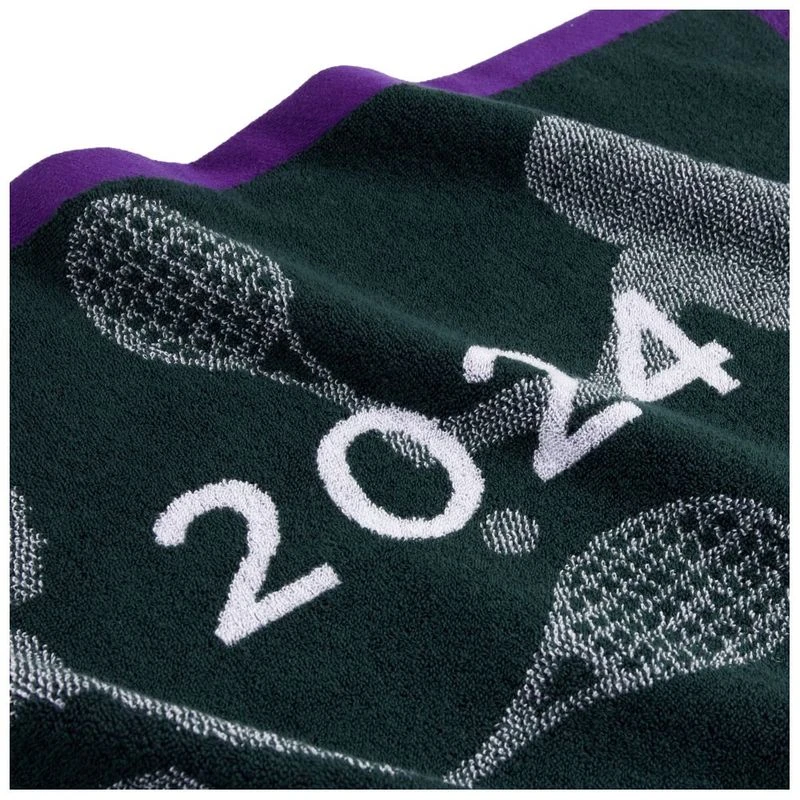 Wimbledon Championship Towel (Green and Purple) | Sportpursuit.com