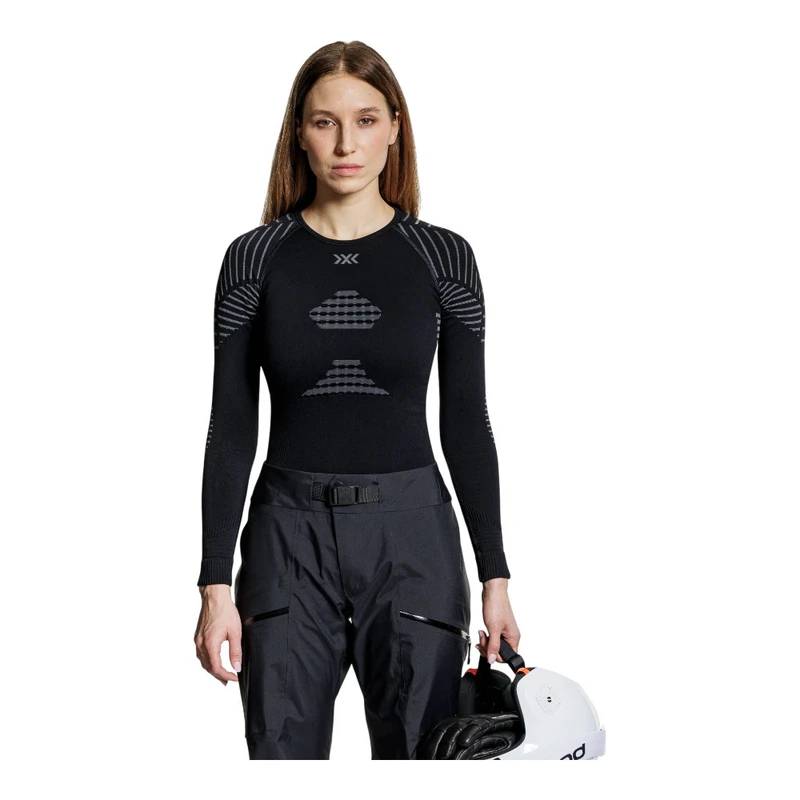 X Bionic Invent X-Bionic Womens Invent 4.0 Long Sleeve Baselayer Top (Black/Charcoal)