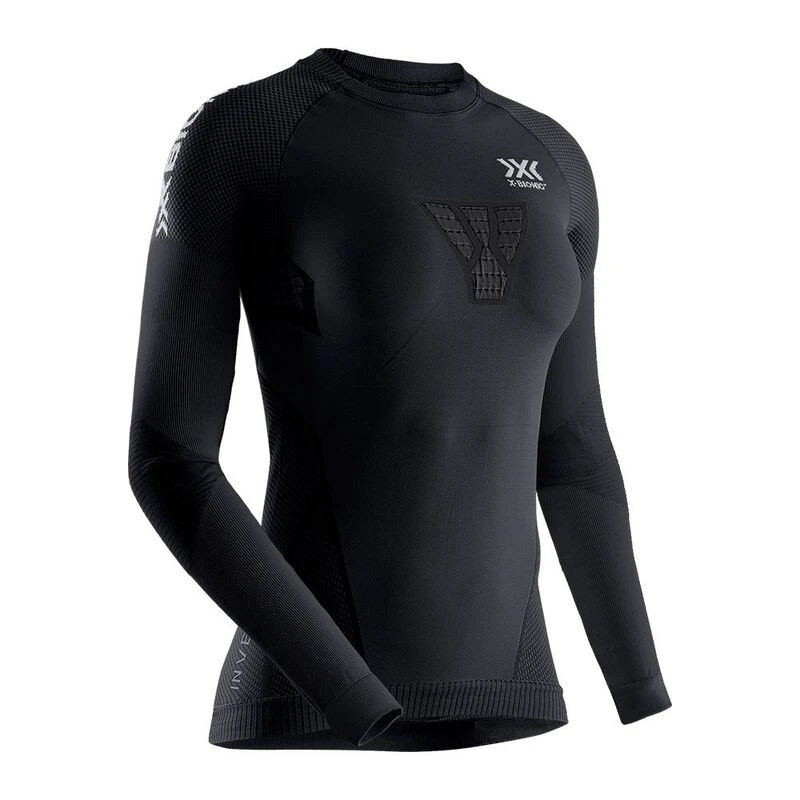 X Bionic Invent X-Bionic Womens Invent 4.0 Long Sleeve Baselayer Top (Black/Charcoal)