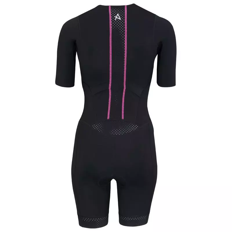 Huub Womens Tana Long Course Triathlon Suit (Black/Pink) | Sportpursui