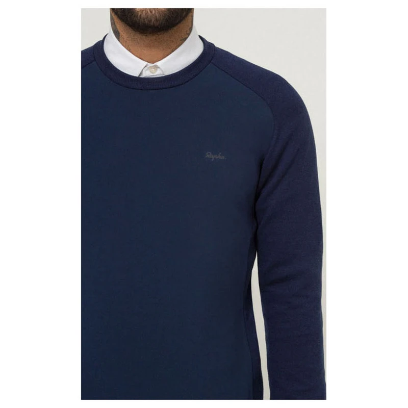 Rapha Mens Merino Windblock Pullover (Dark Blue) | Sportpursuit.com