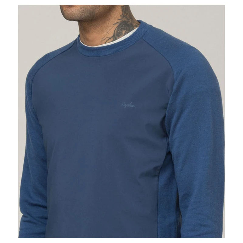 Rapha Mens Merino Windblock Pullover (Dark Blue) | Sportpursuit.com