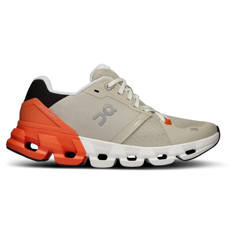 On Running Womens Cloudflyer Running Shoes (Sand/Flame) | Sportpursuit