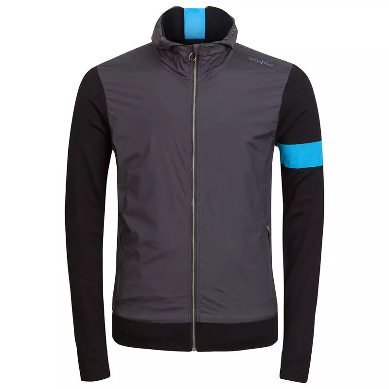 希少✳︎Rapha Team Sky Merino Hooded Top L Rapha Mens Team Sky Merino Hoodie (Grey/Black) | Sportpursuit.com