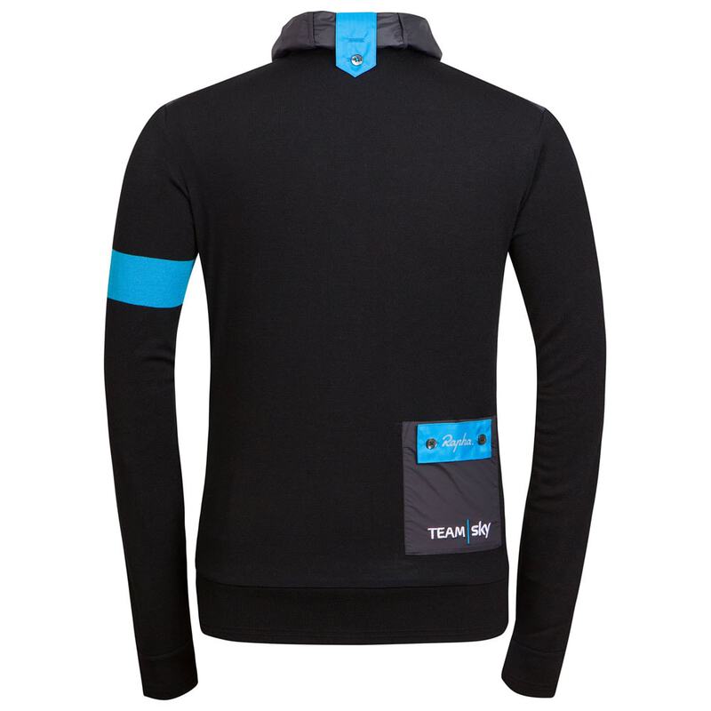 Sky Team 希少✳︎Rapha Merino Sportpursuit.com | (Grey/Black) Hoodie Merino Sky Team Mens Rapha L Top Hooded ウェア