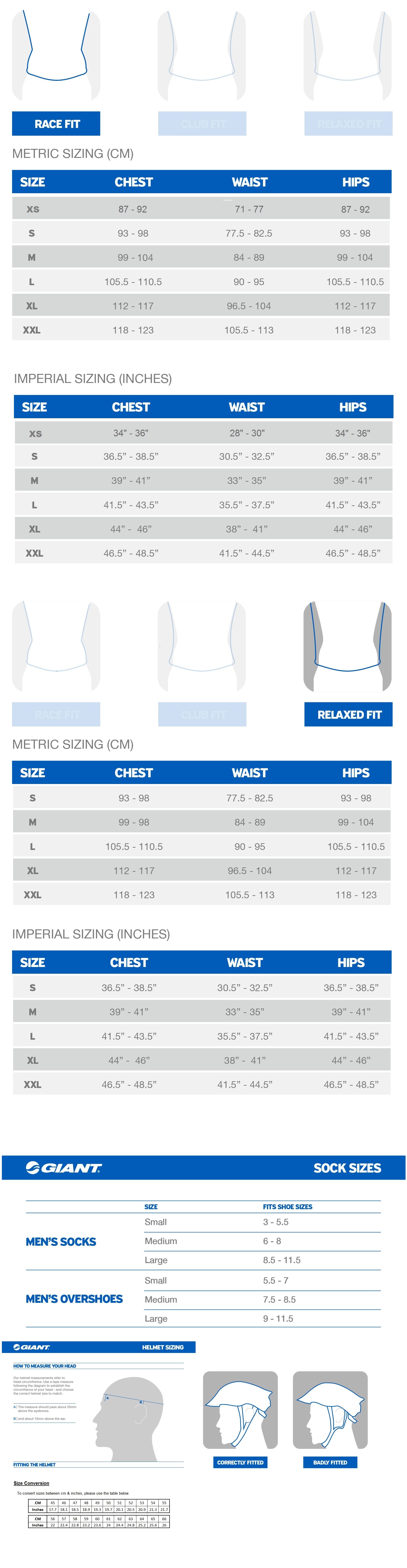 Giant Size Guide