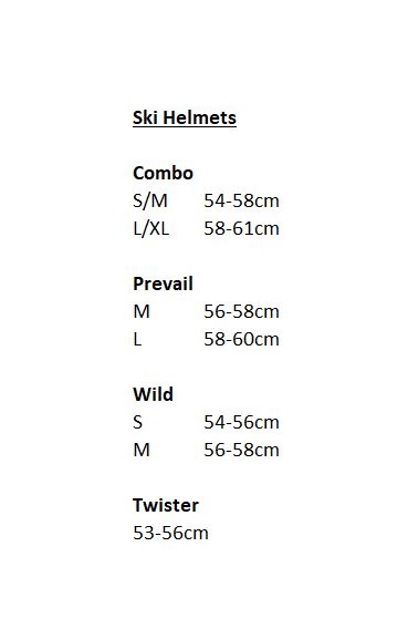 Relax Size Guide