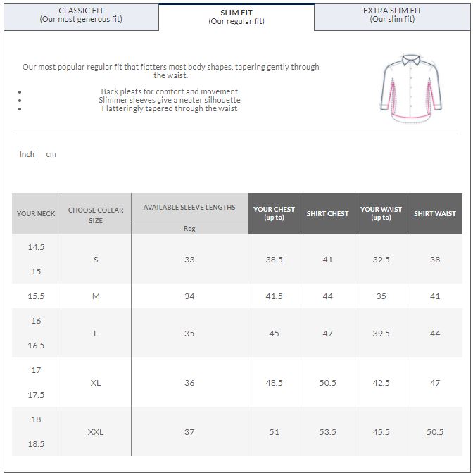 charles tyrwhitt dress shirt size chart Charles Tyrwhitt Non-Iron Twill Stripe Shirt in Gray for Men