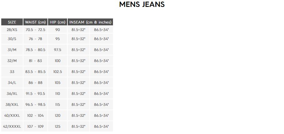Quiksilver Size Guide