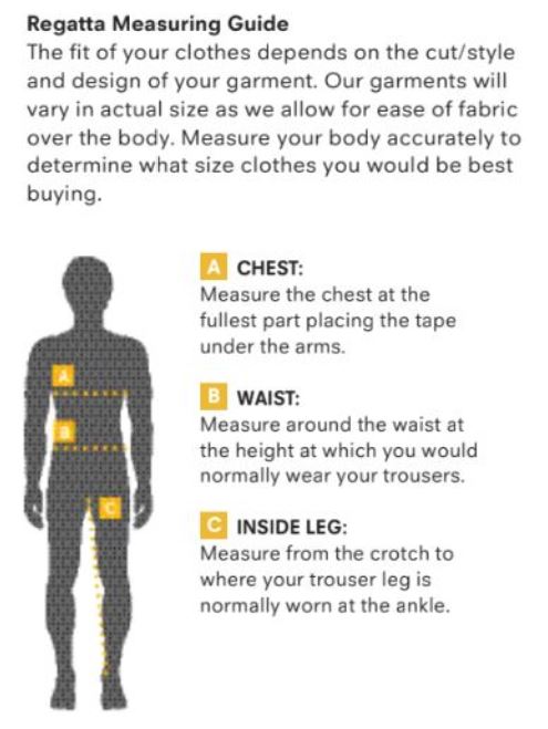 Regatta Size Guide