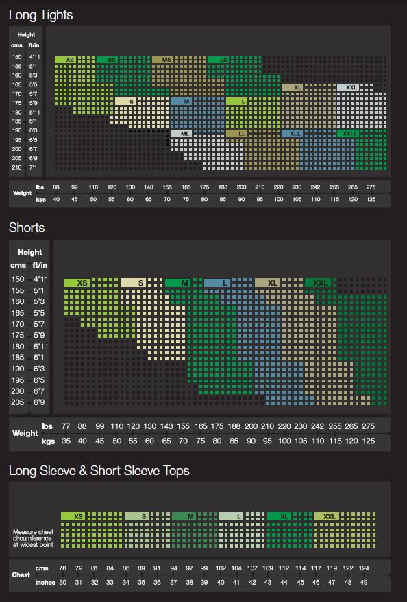 Skins Size Guide