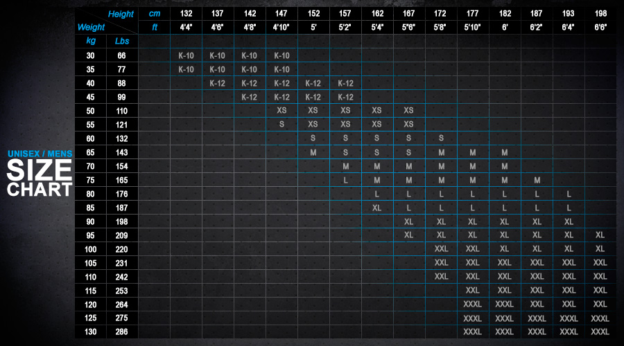 Zhik Size Guide